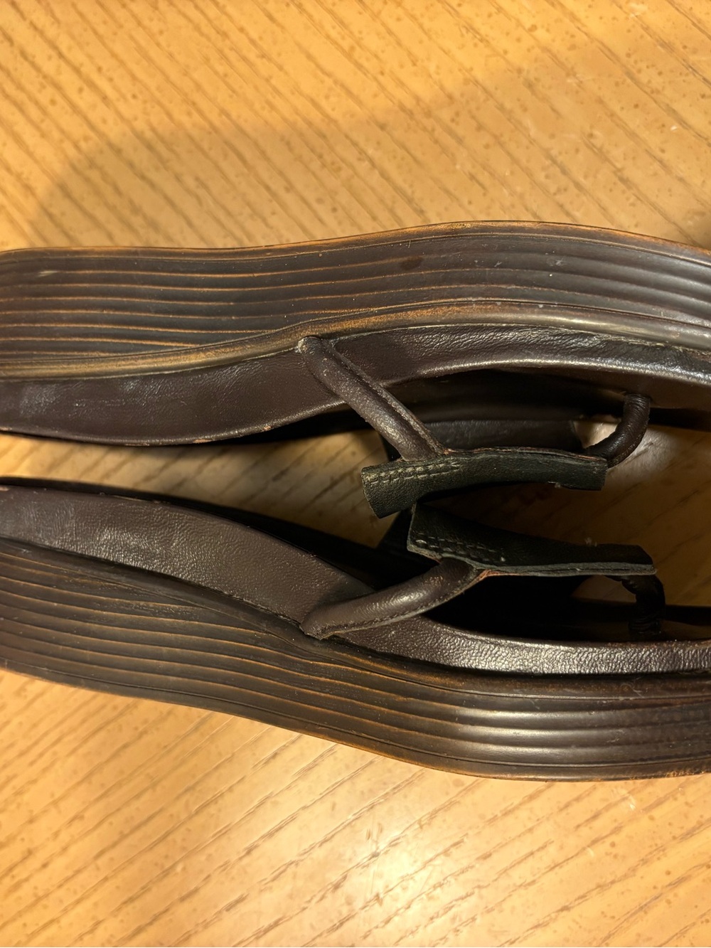 Donald J PLINER FiFi platform sandal bronze metallic leather size 6.5 - Picture 7 of 8